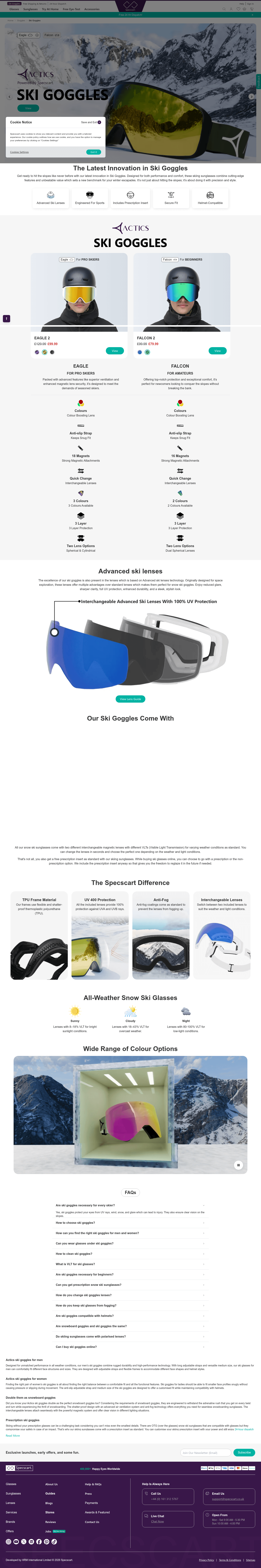Specscart. landing page
