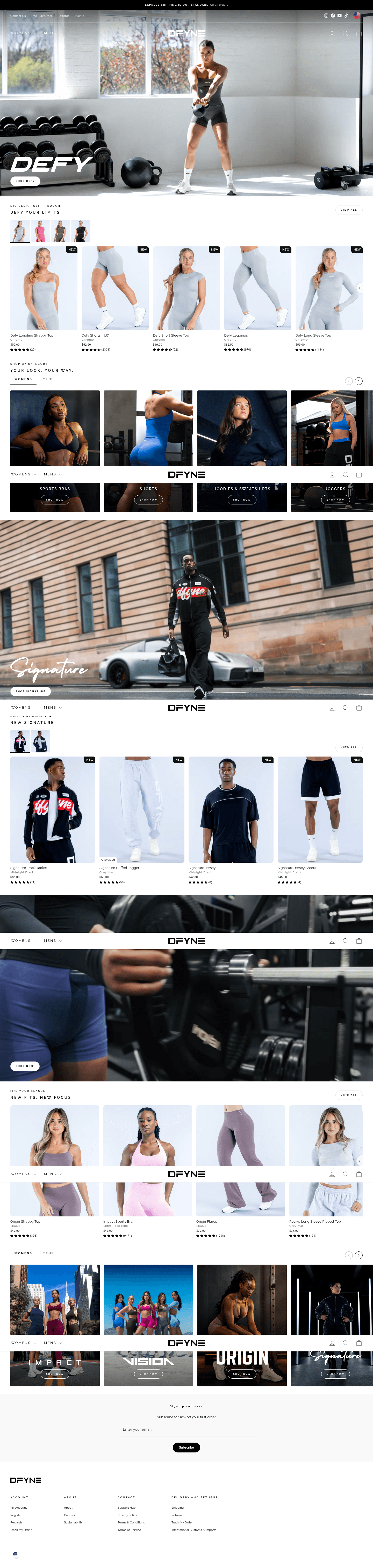 DFYNE landing page