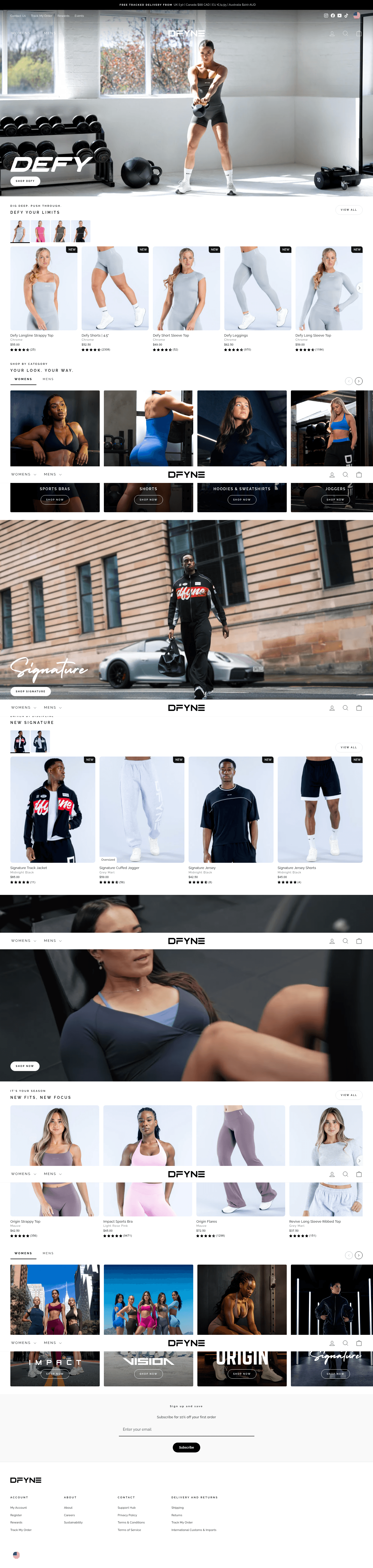 DFYNE landing page
