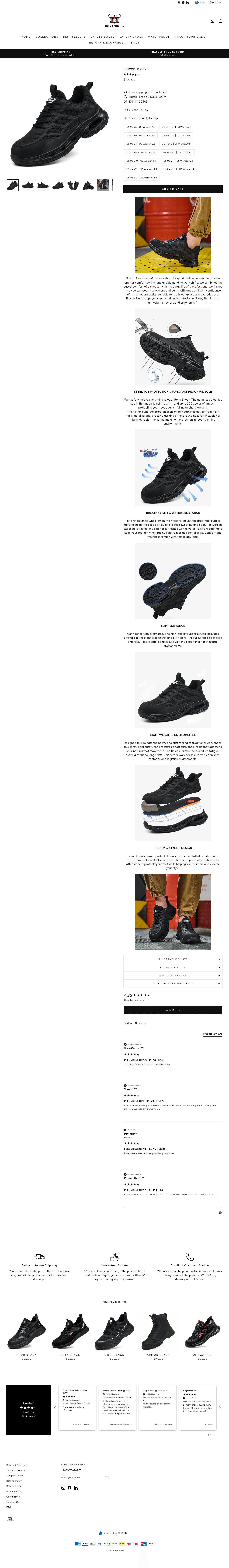 Rona Shoes landing page