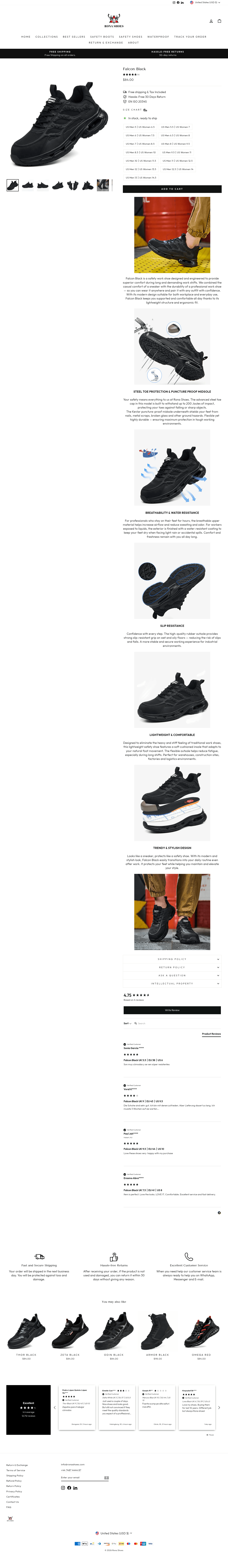 Rona Shoes landing page