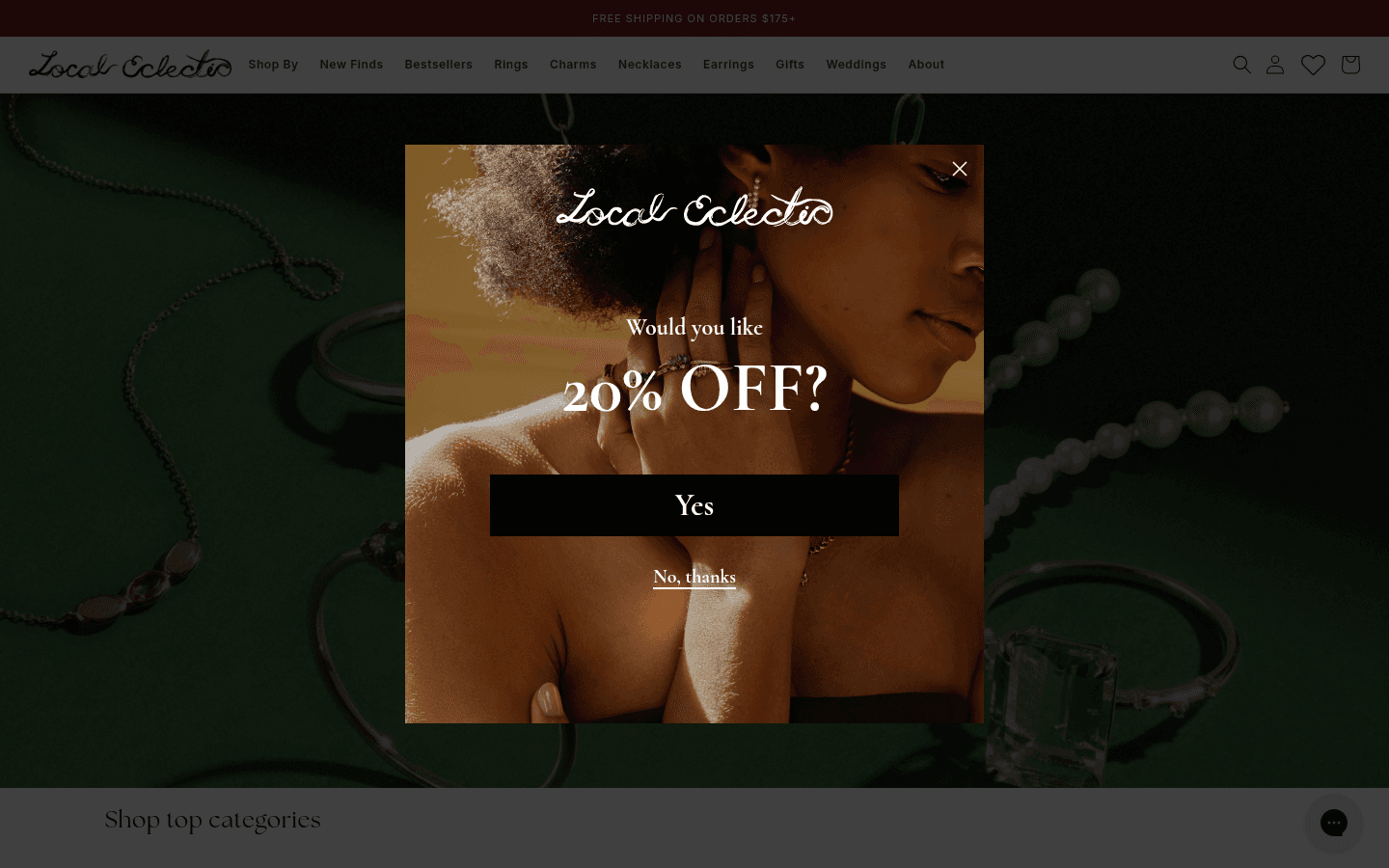 Local Eclectic landing page