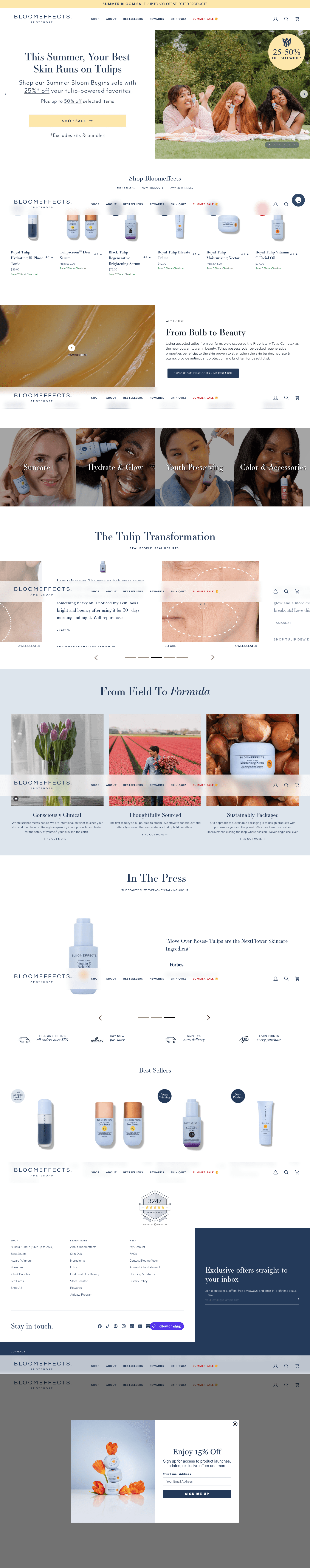 Bloomeffects landing page