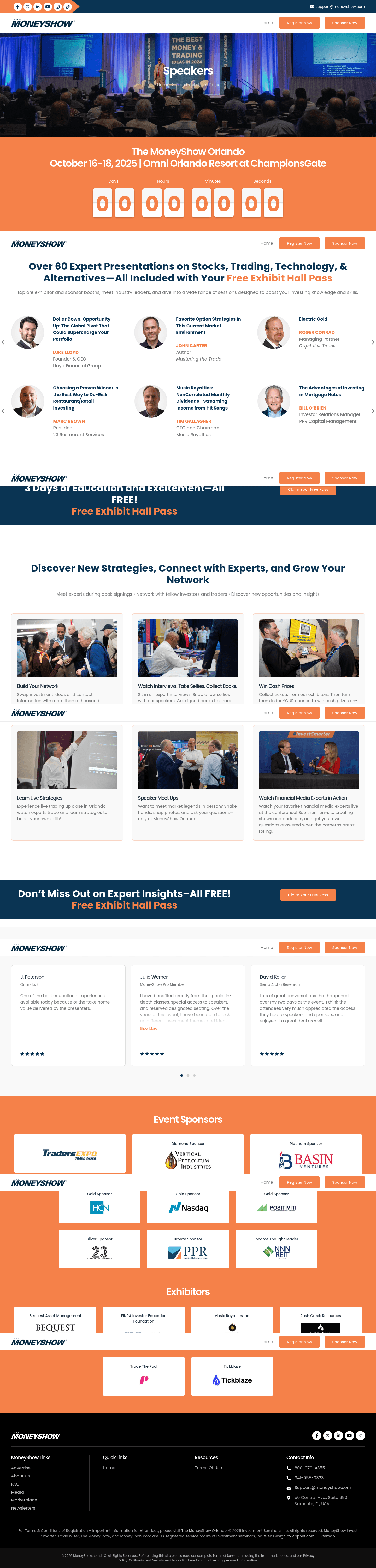 MoneyShow landing page