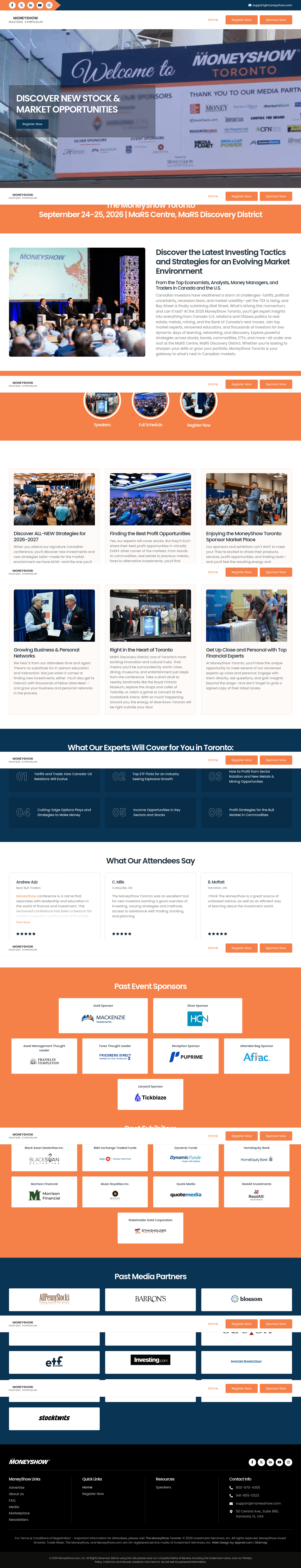 MoneyShow landing page
