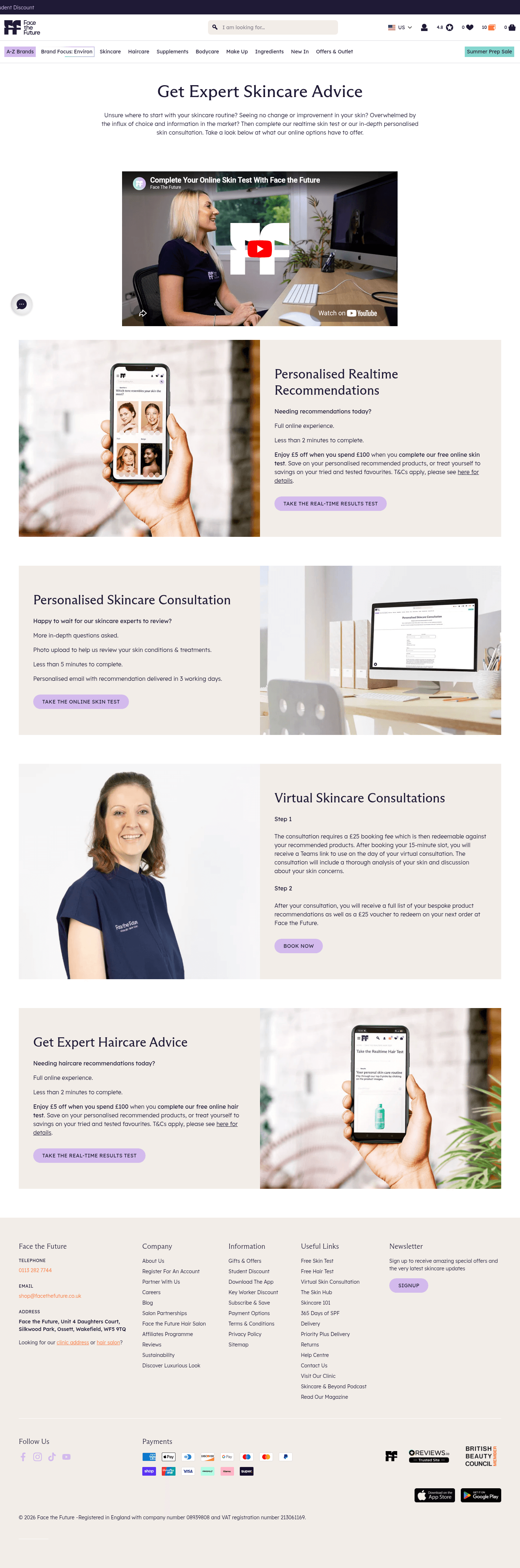 Face the Future landing page