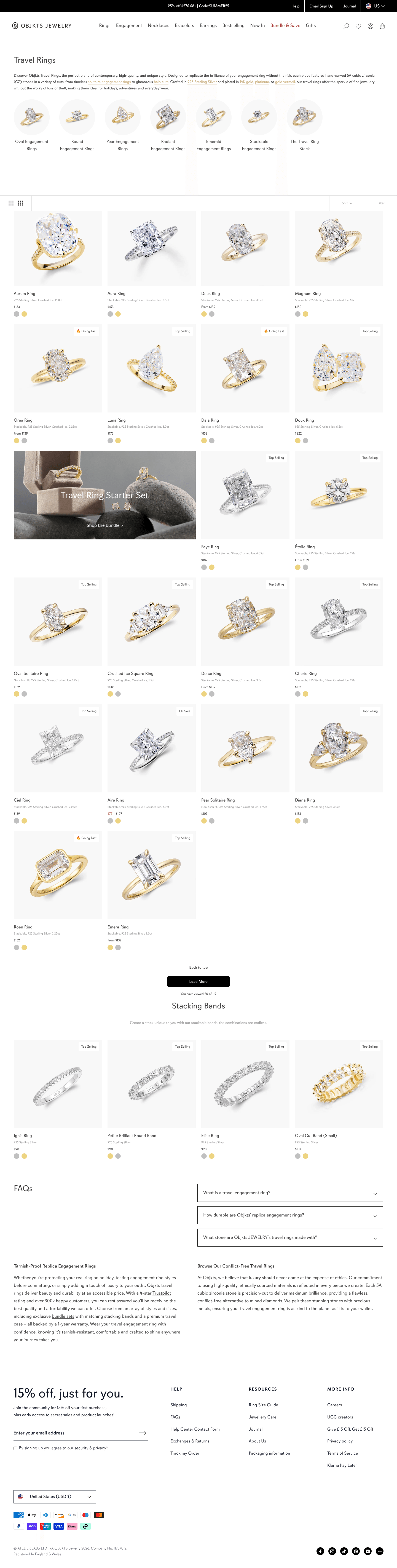 OBJKTS Jewelry landing page