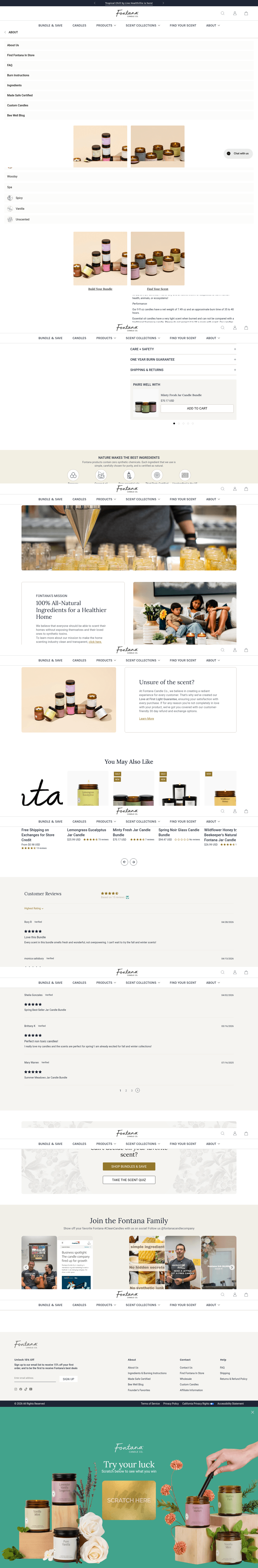 Fontana Candle Company landing page