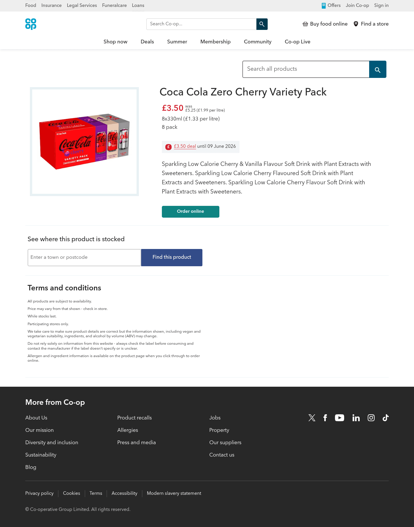 Co-op landing page