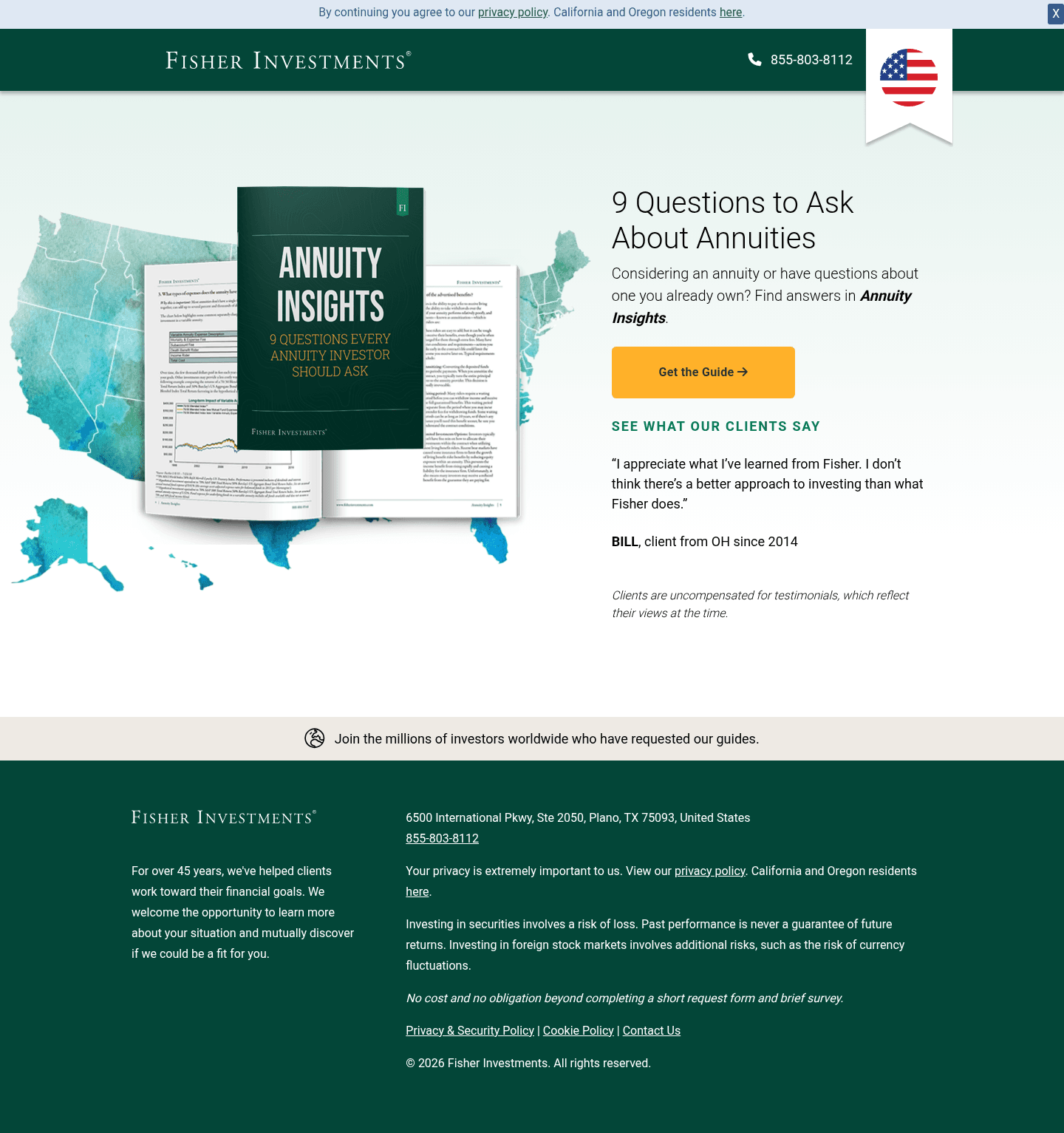 Fisher Investments UK landing page