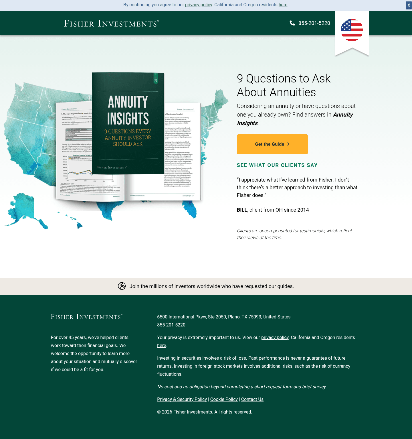 Fisher Investments UK landing page