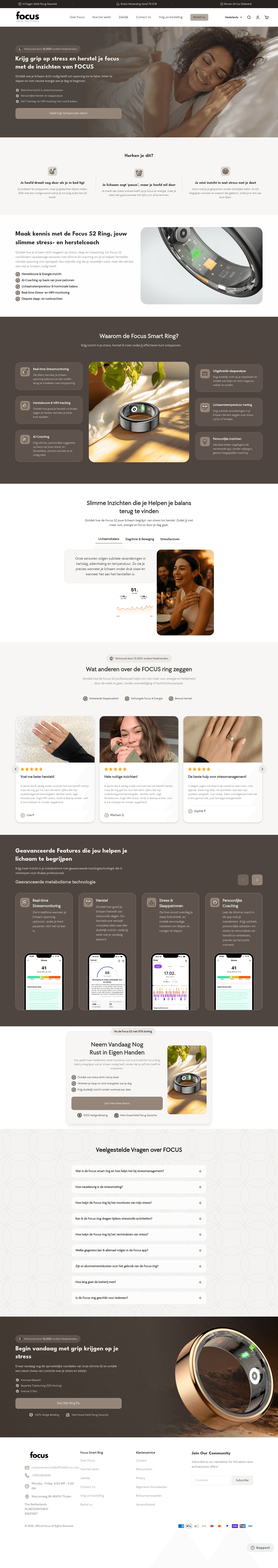 Focus Health landing page