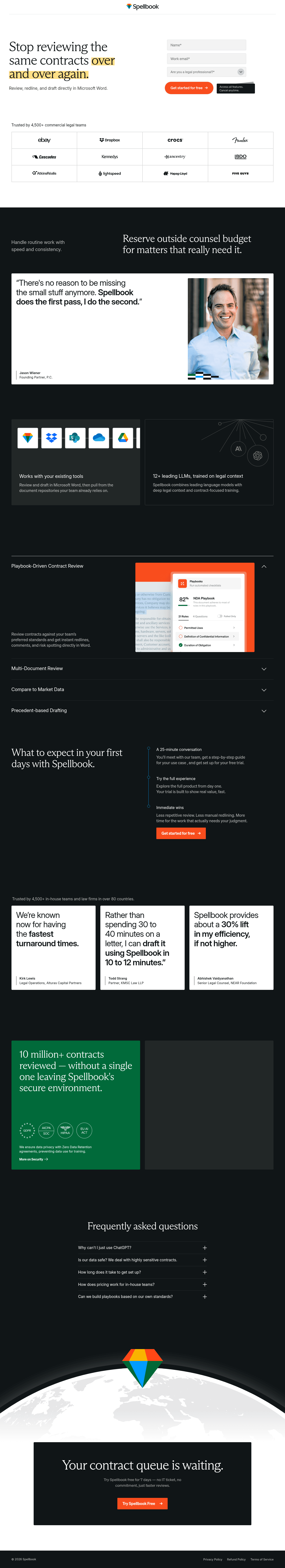 Spellbook landing page