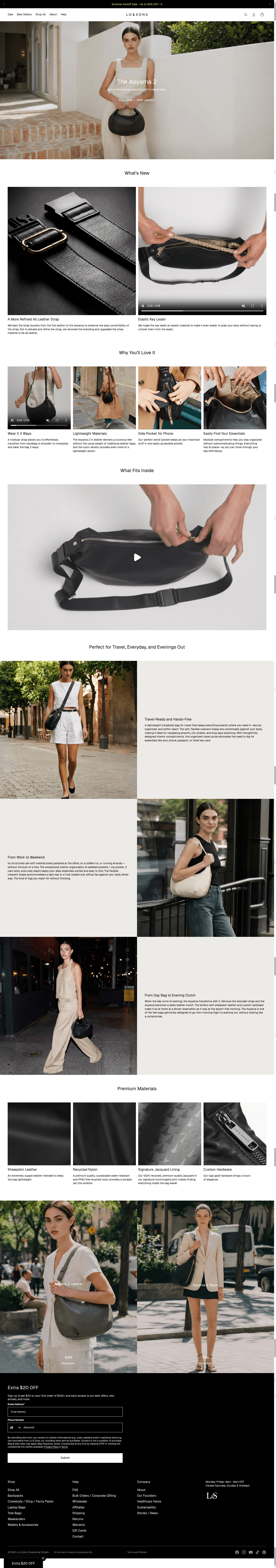 Lo & Sons landing page