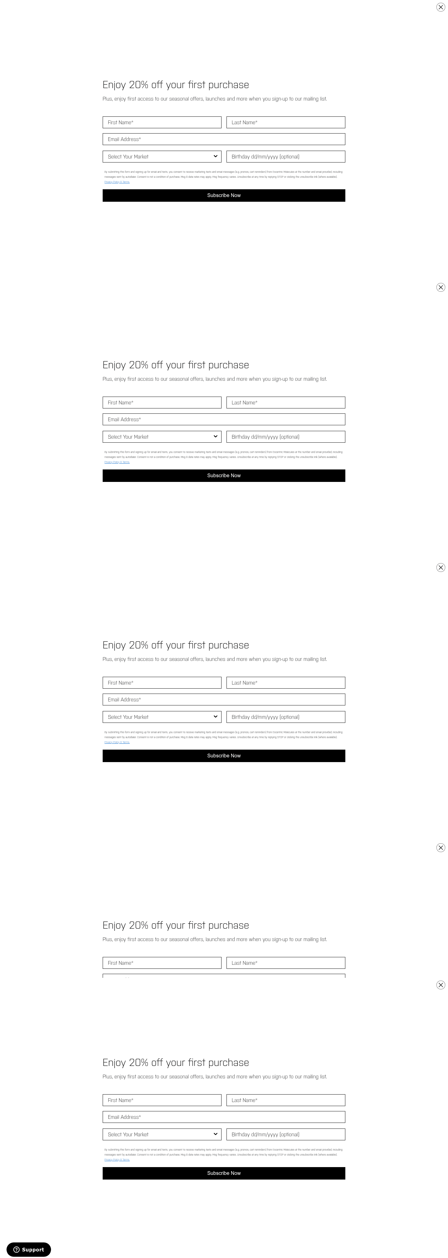 Escentric Molecules landing page