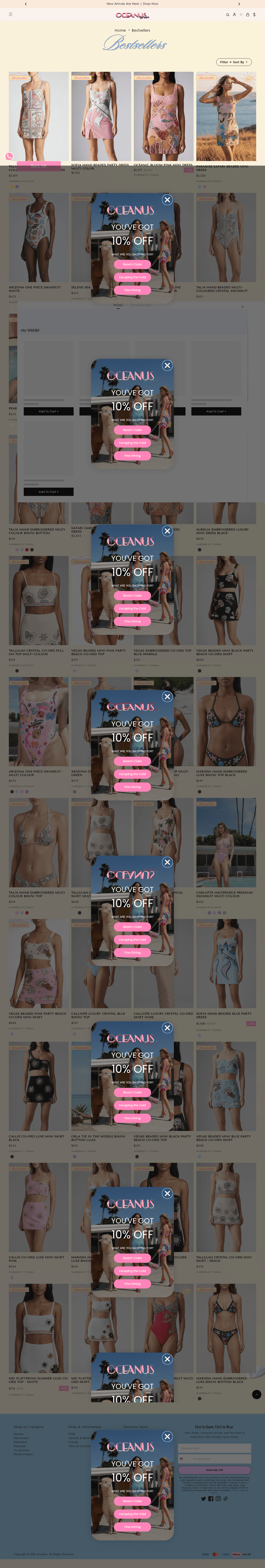 Oceanus The Label landing page