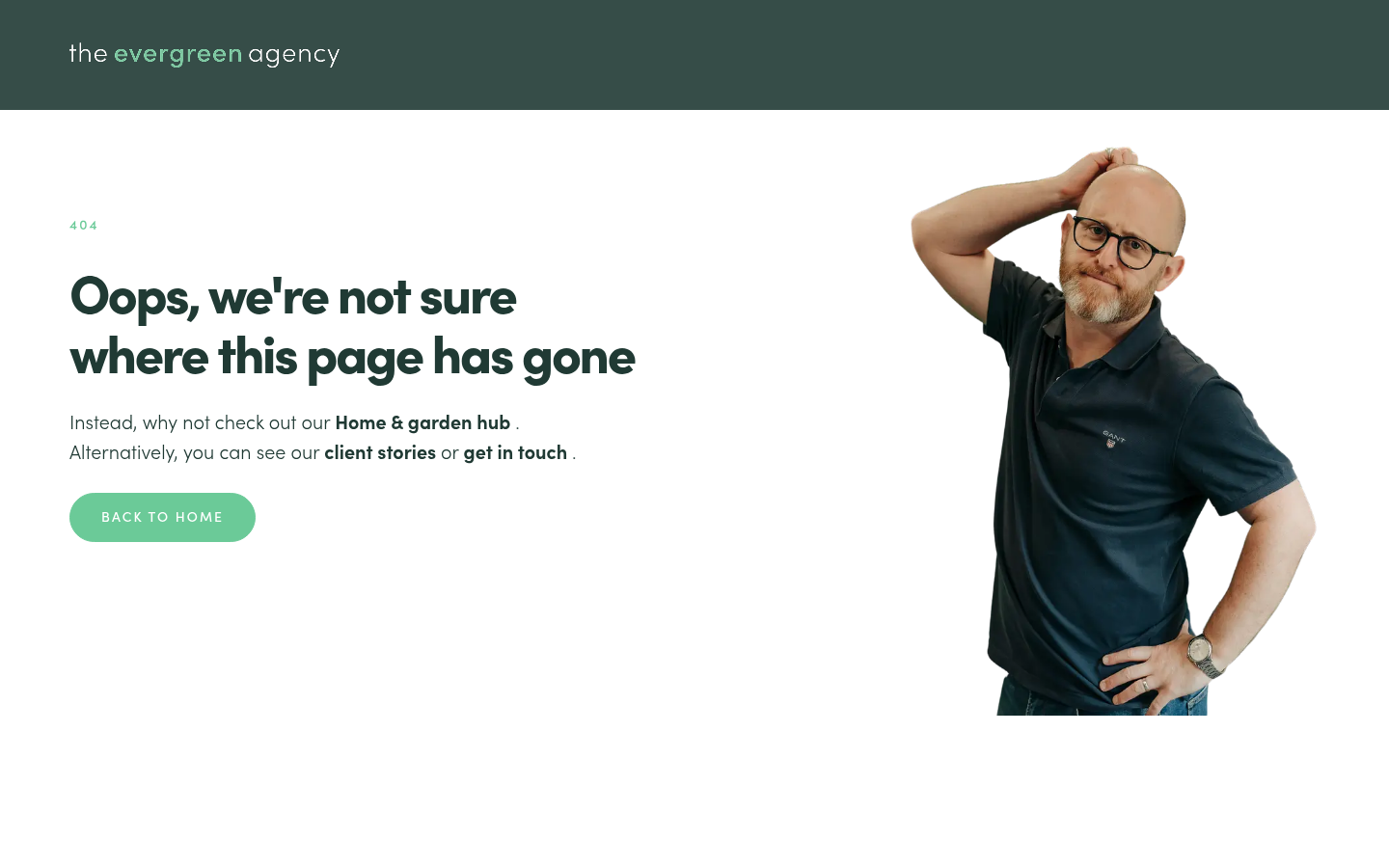 The Evergreen Agency landing page