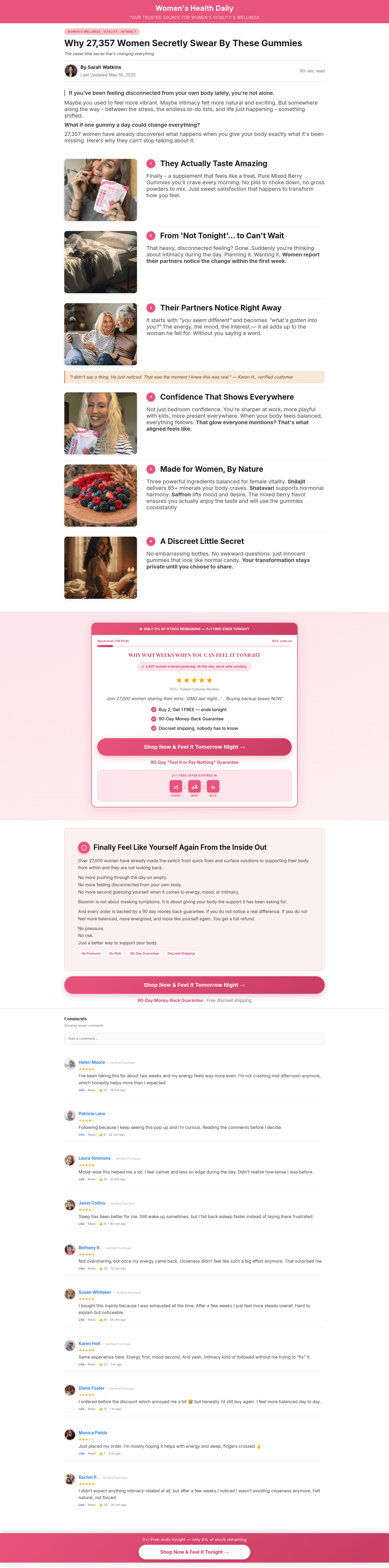 Bloomin landing page
