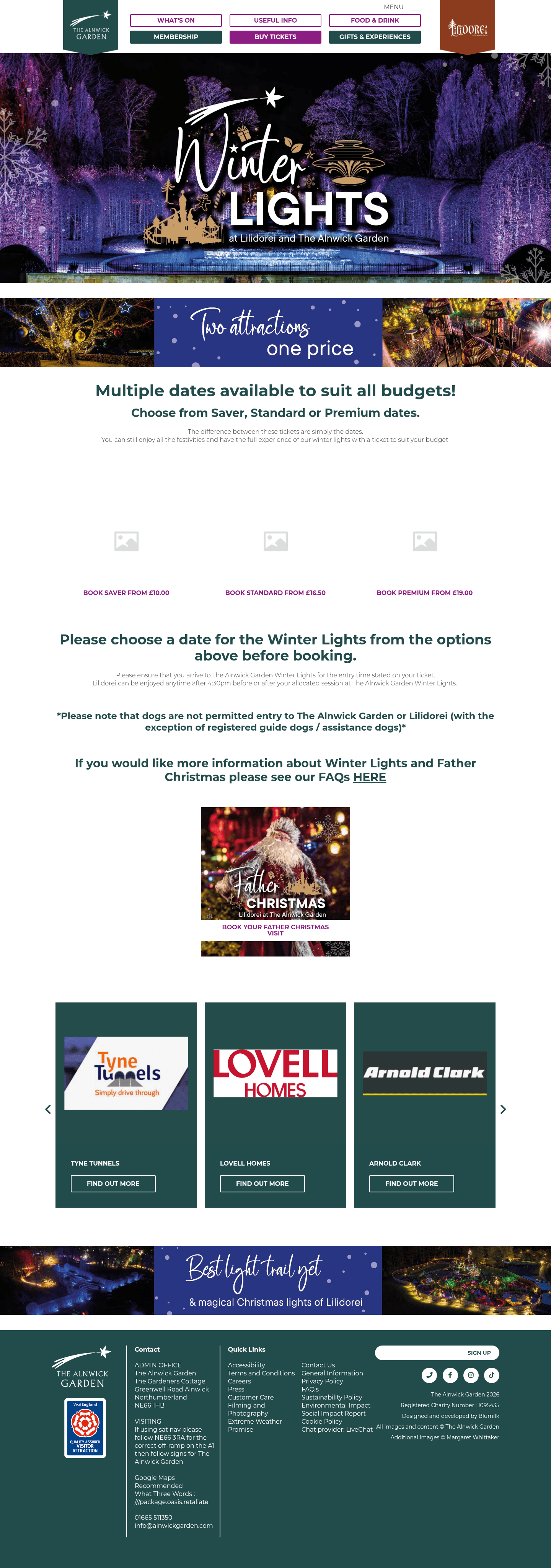 The Alnwick Garden landing page