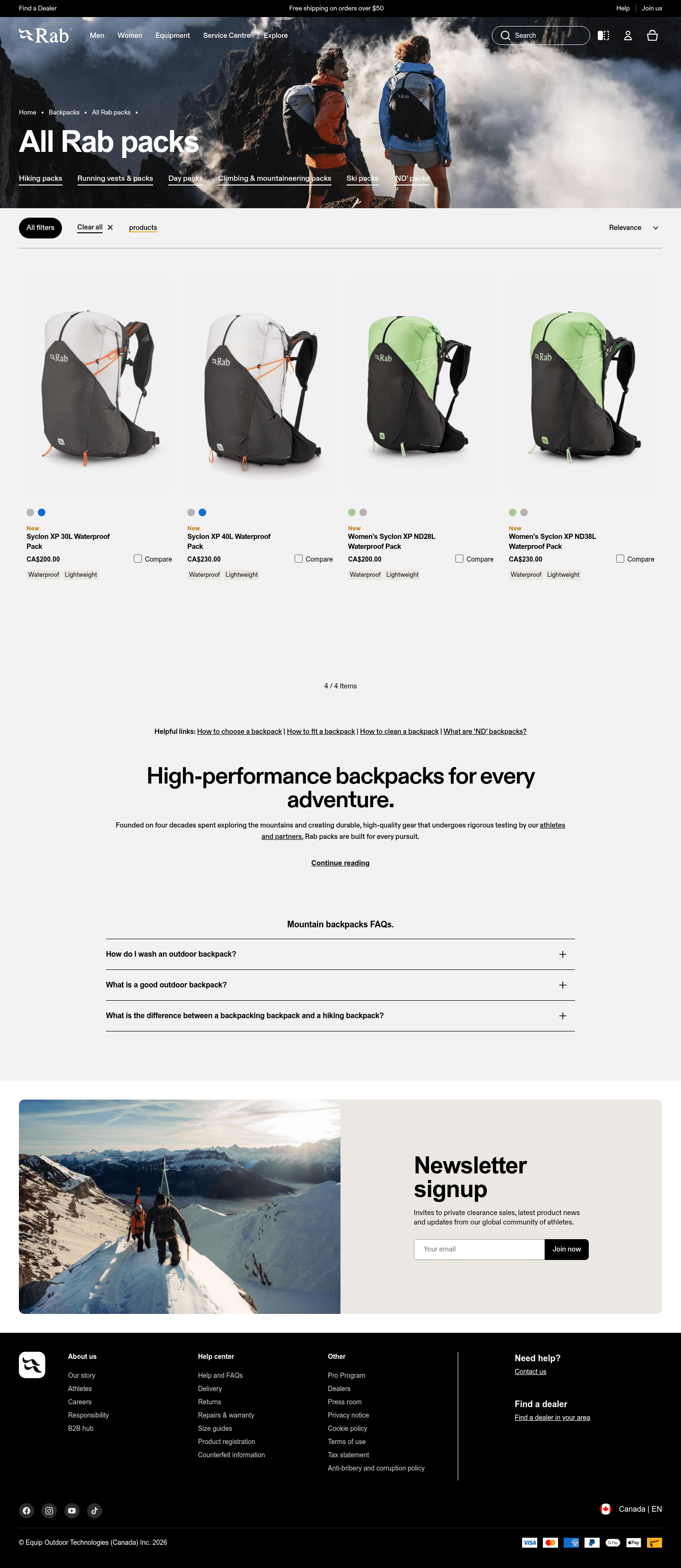 RAB landing page