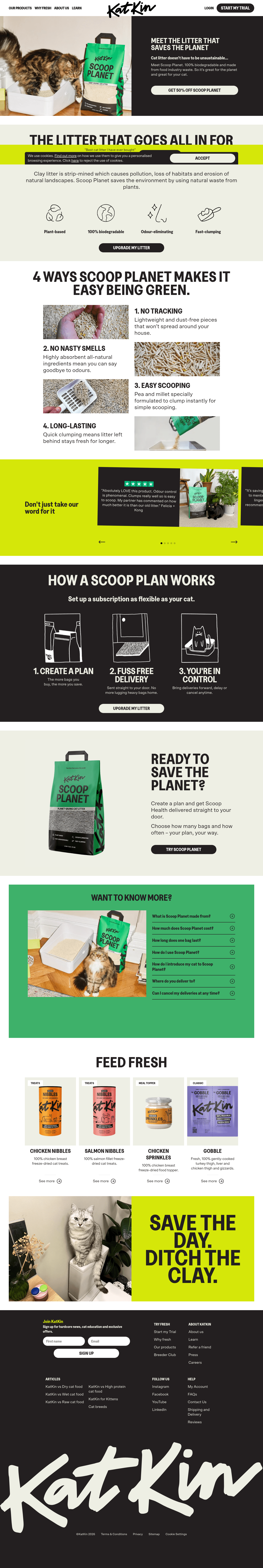 Katkin landing page