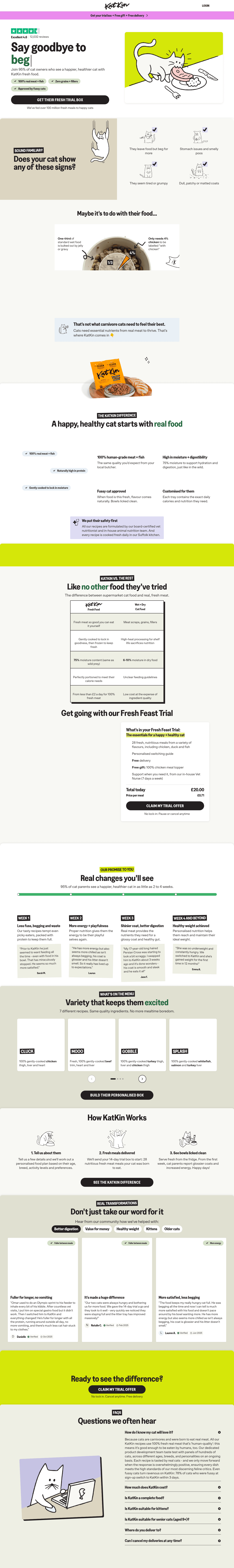 Katkin landing page