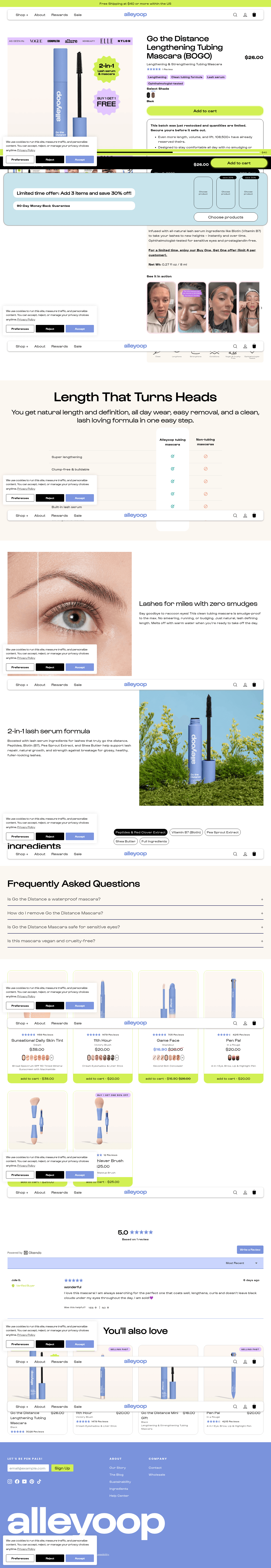 Alleyoop® landing page
