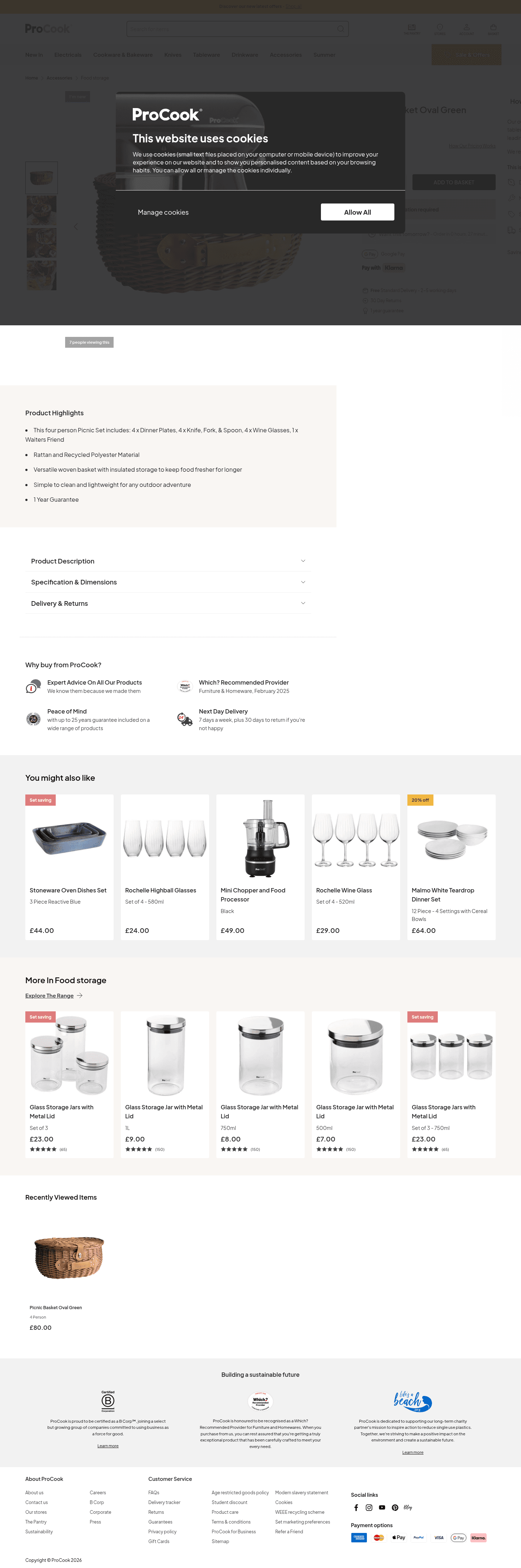 ProCook landing page