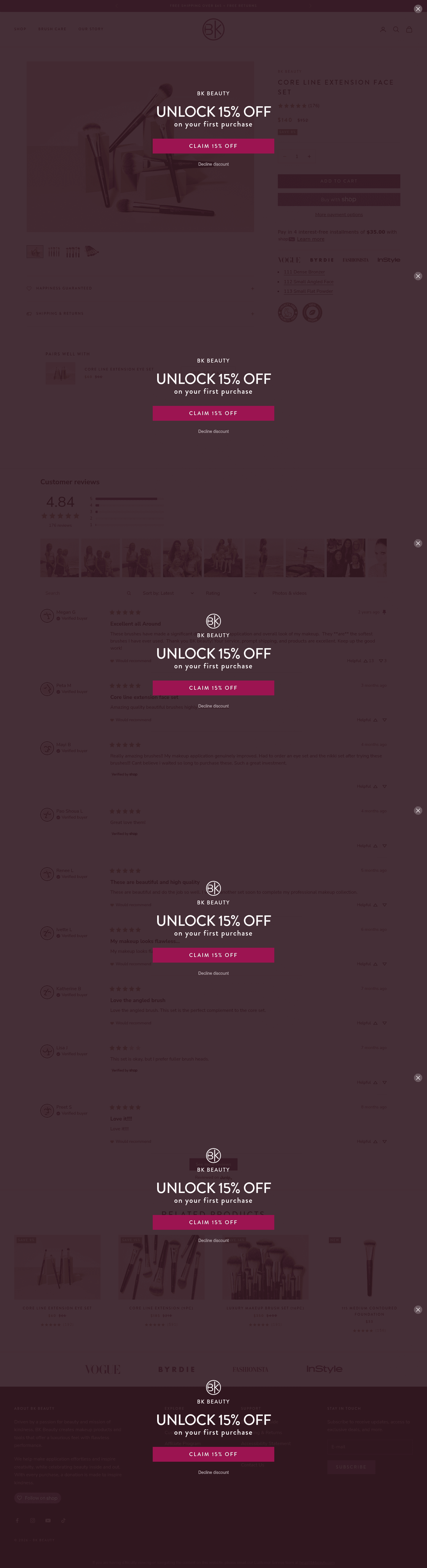 BK Beauty landing page