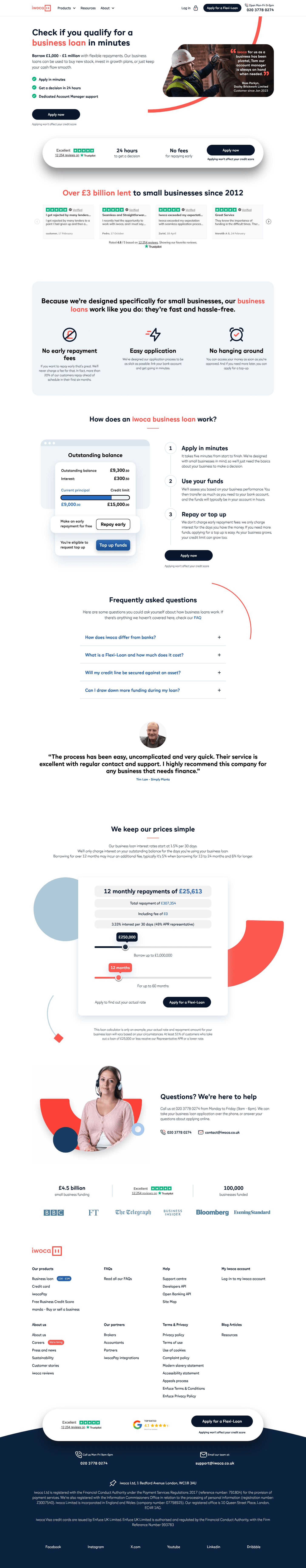 iwoca landing page