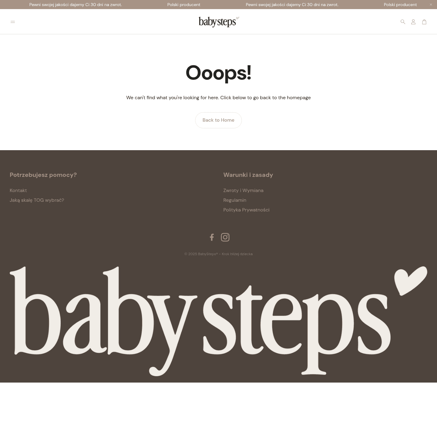 Baby Steps landing page