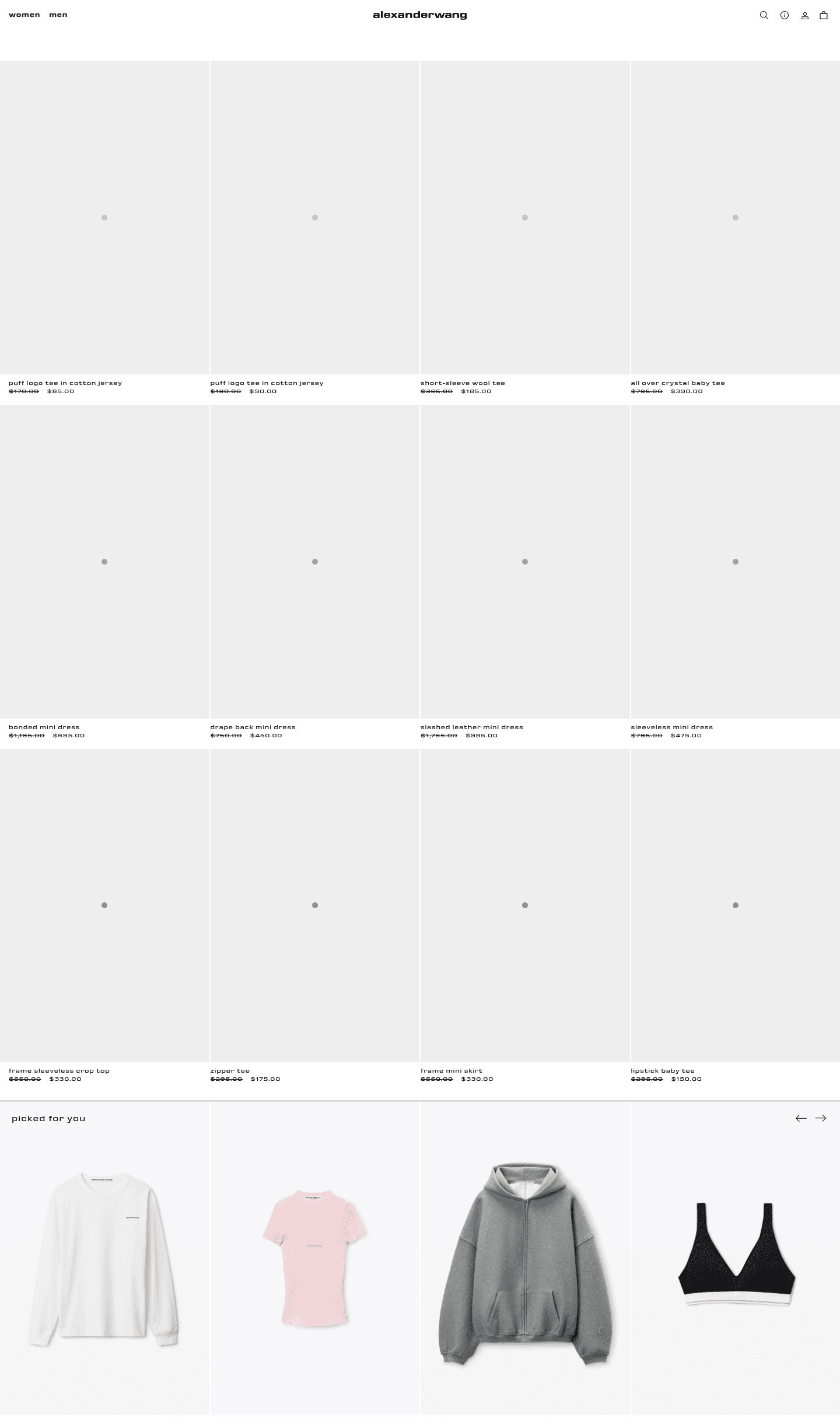 alexanderwang landing page