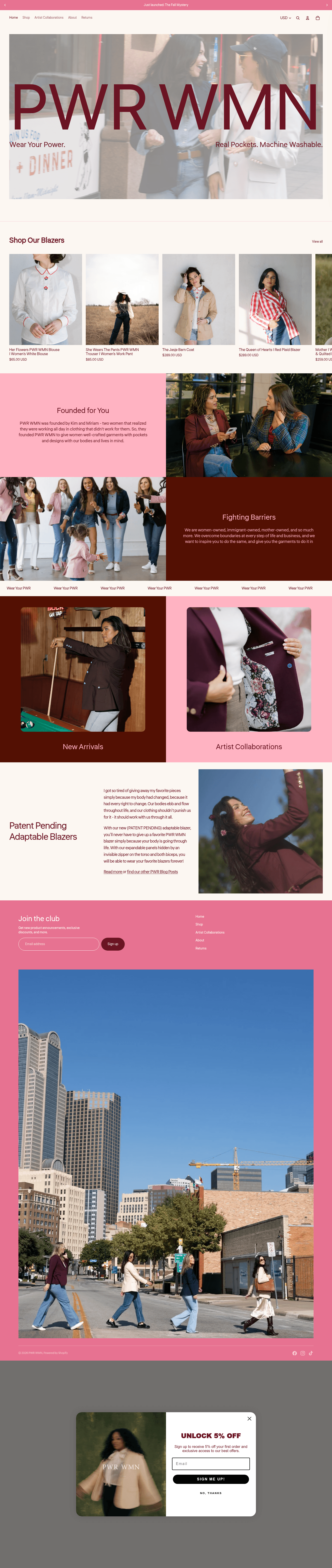 PWR WMN landing page