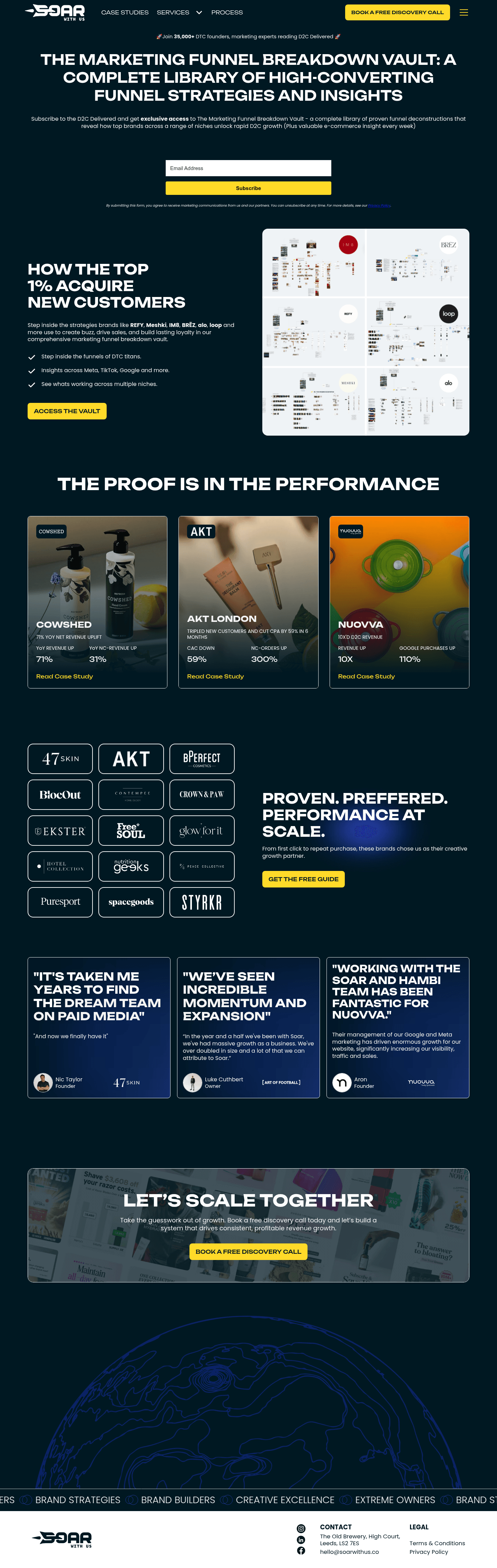 Soar With Us landing page