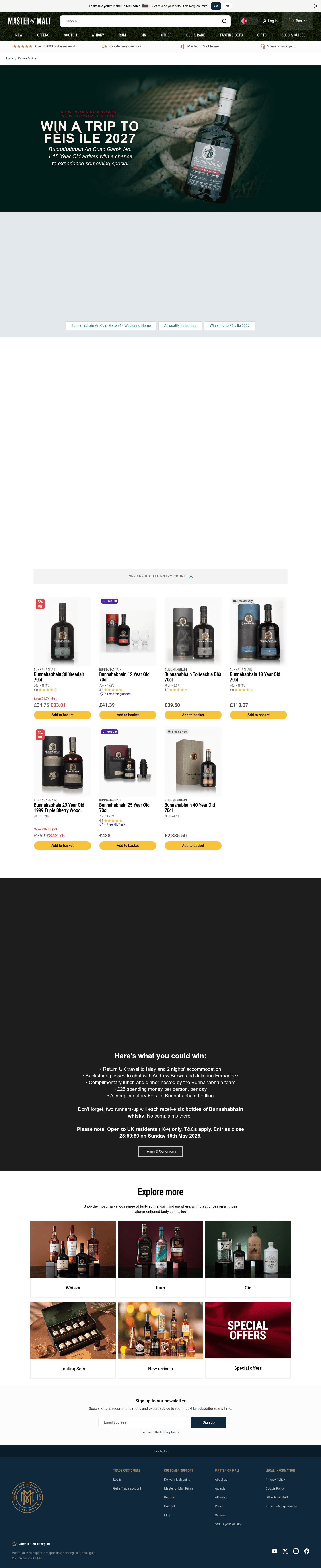 Master of Malt landing page