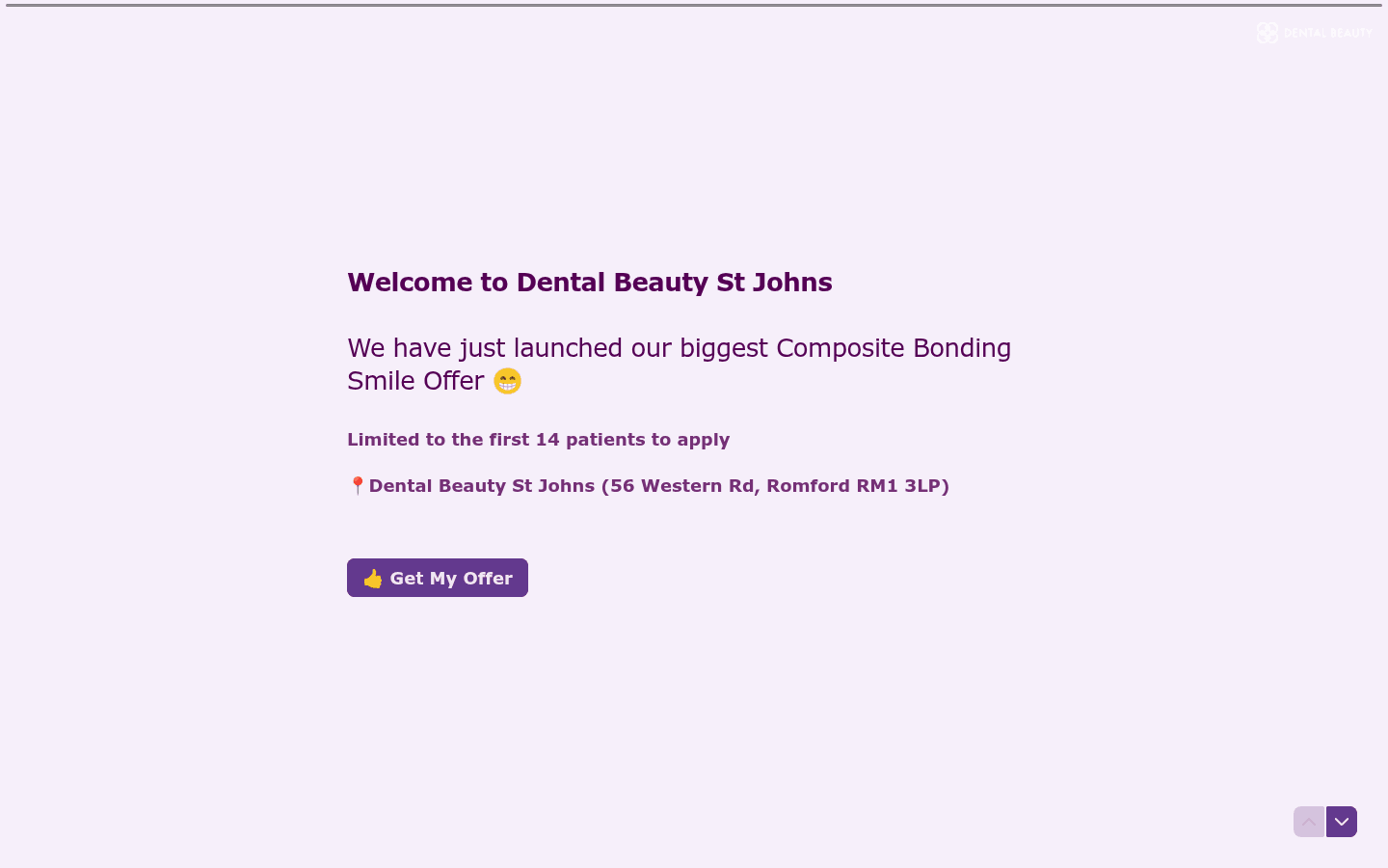 Dental Beauty Partners landing page