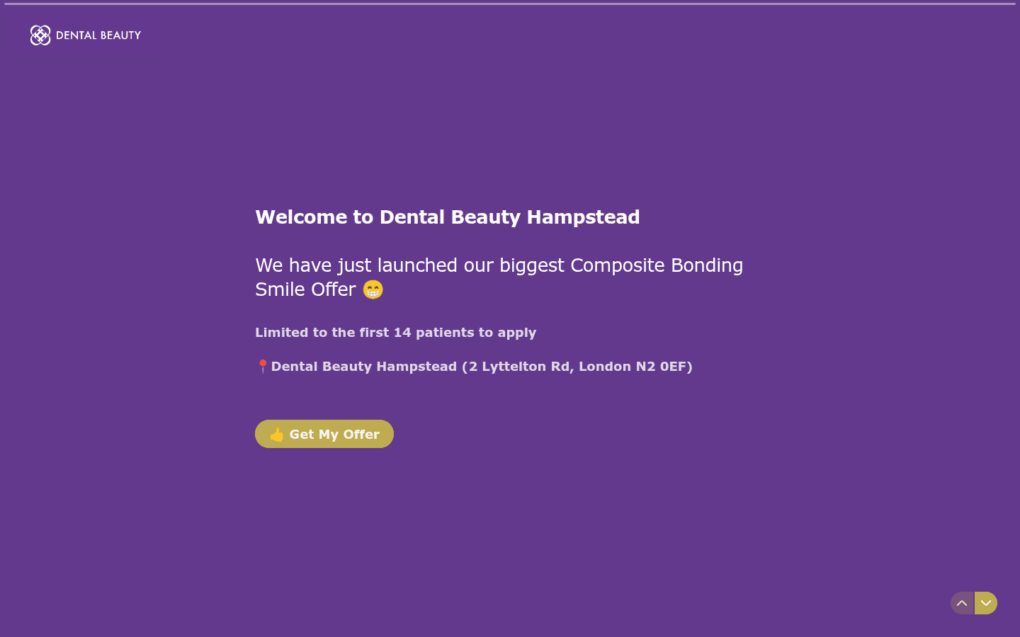 Dental Beauty Partners landing page