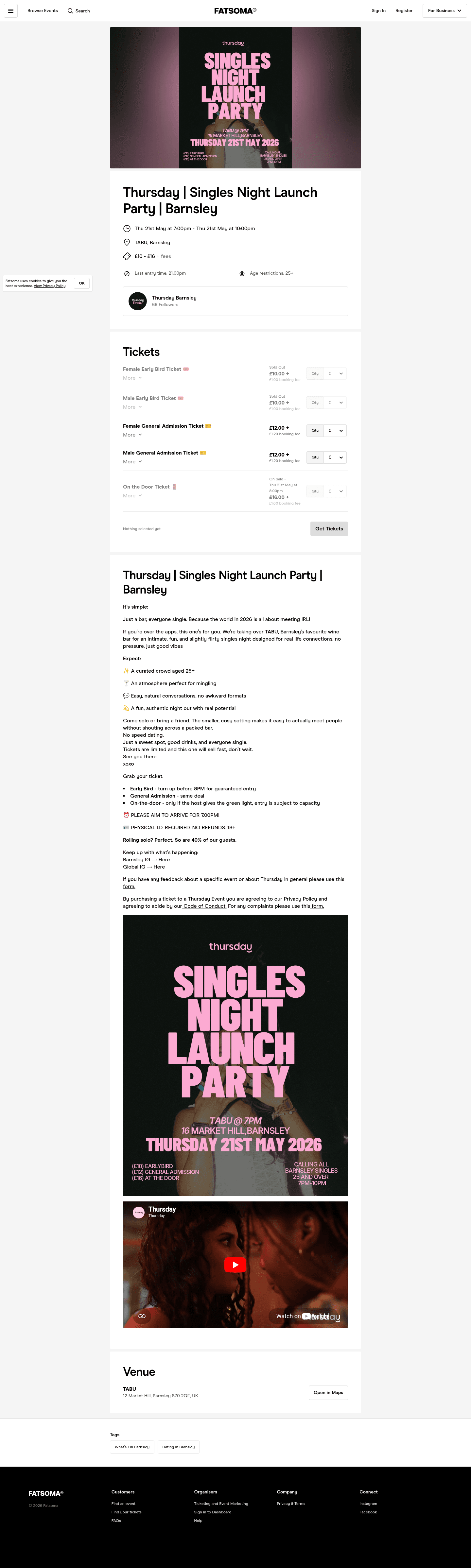 Thursday landing page