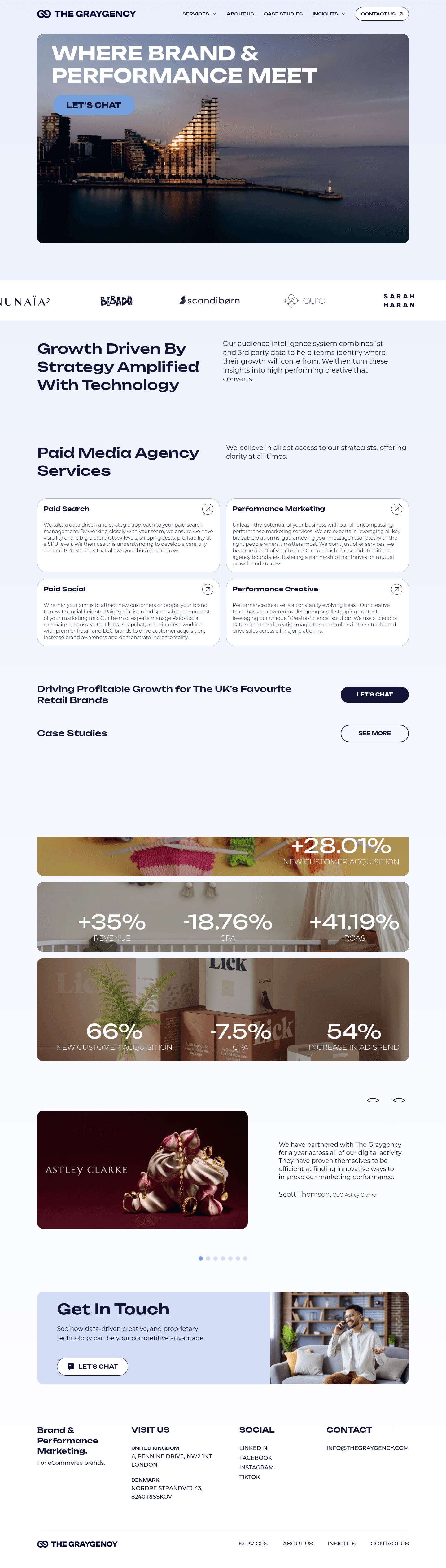 The Graygency landing page