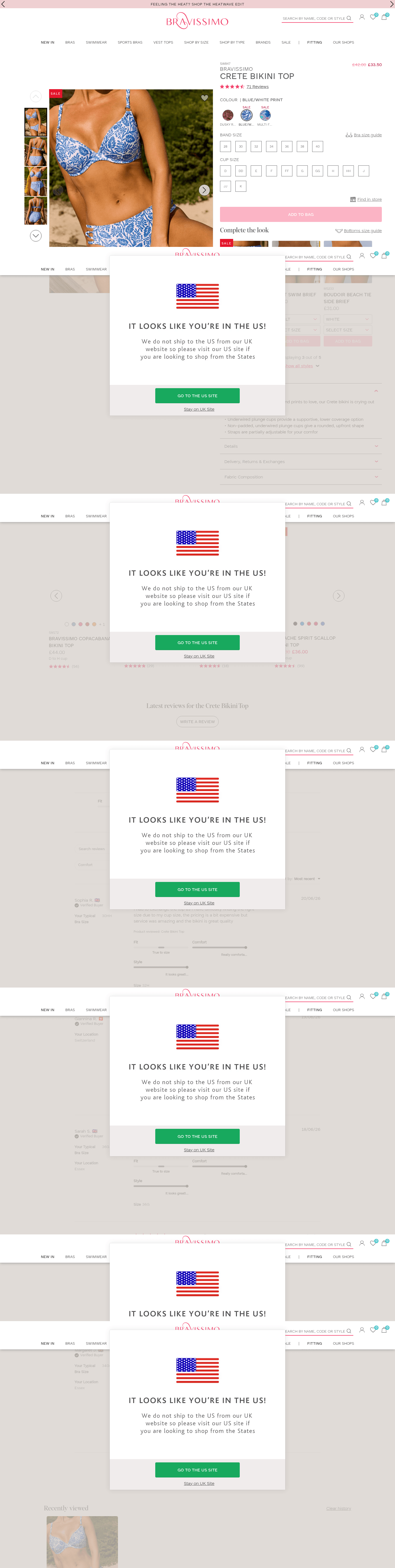 Bravissimo landing page