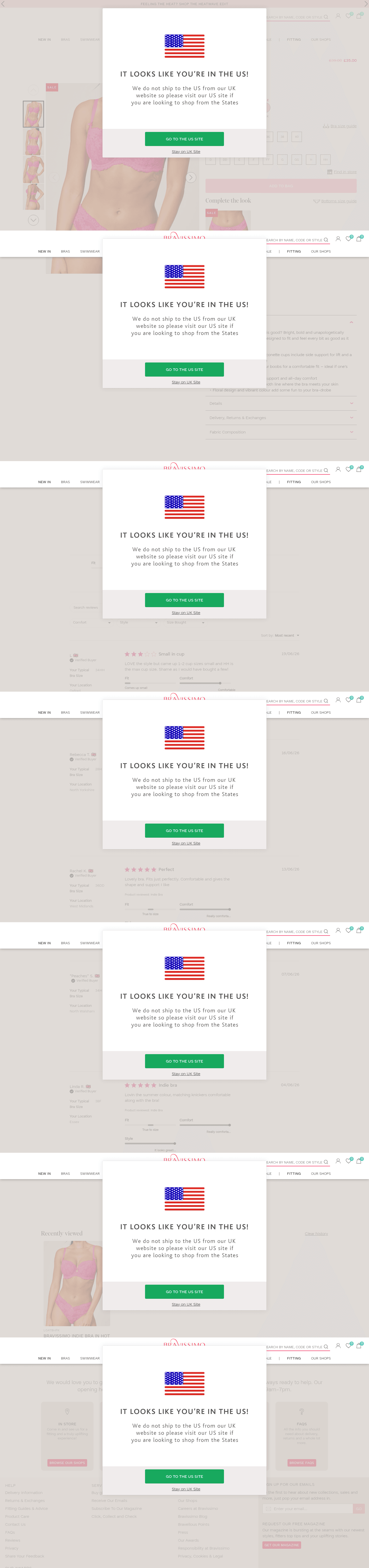 Bravissimo landing page