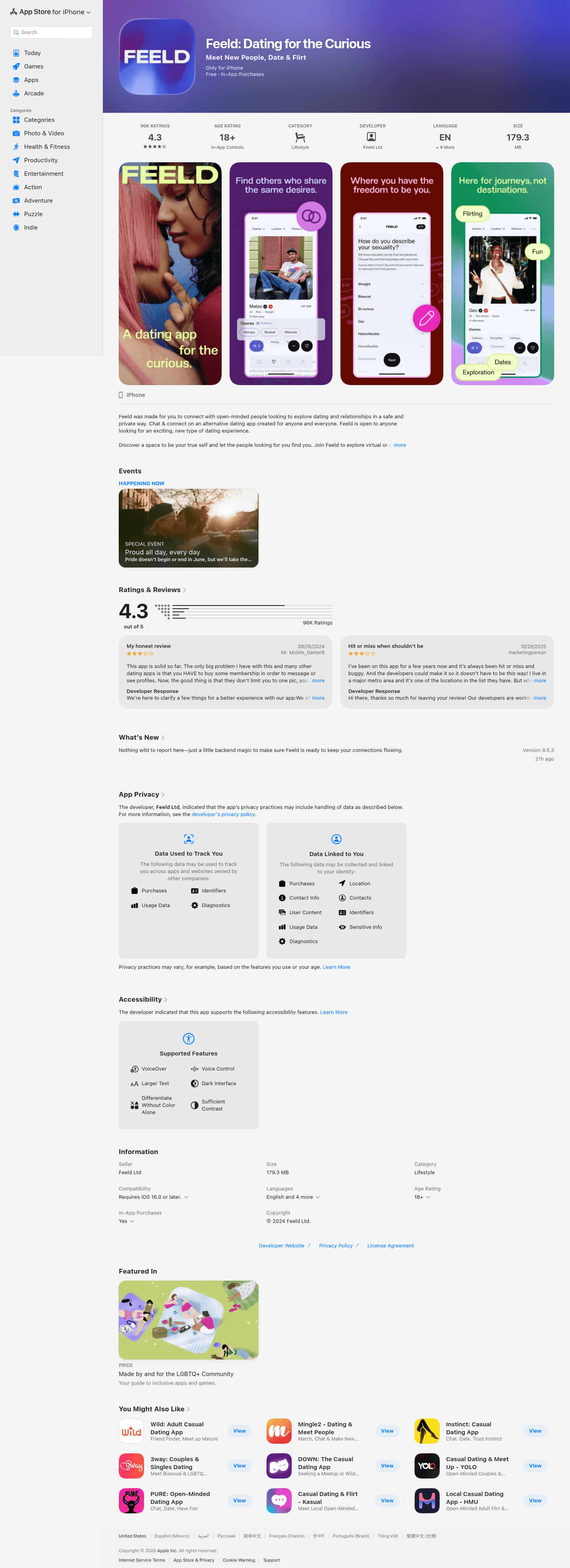 Feeld landing page