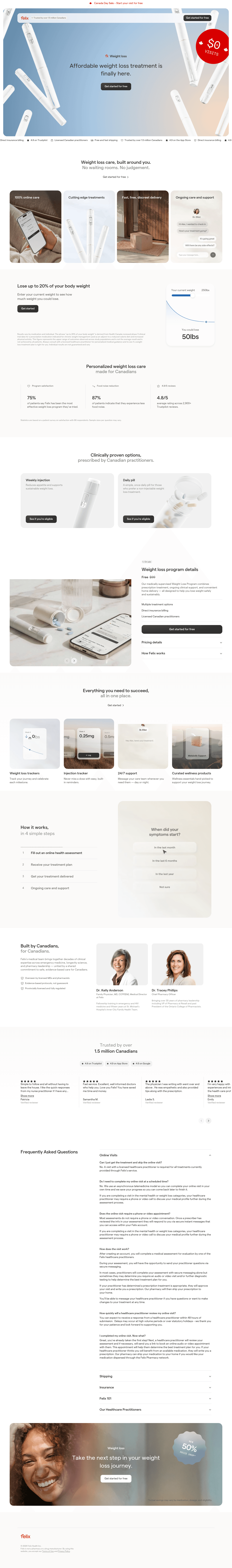 Felix landing page