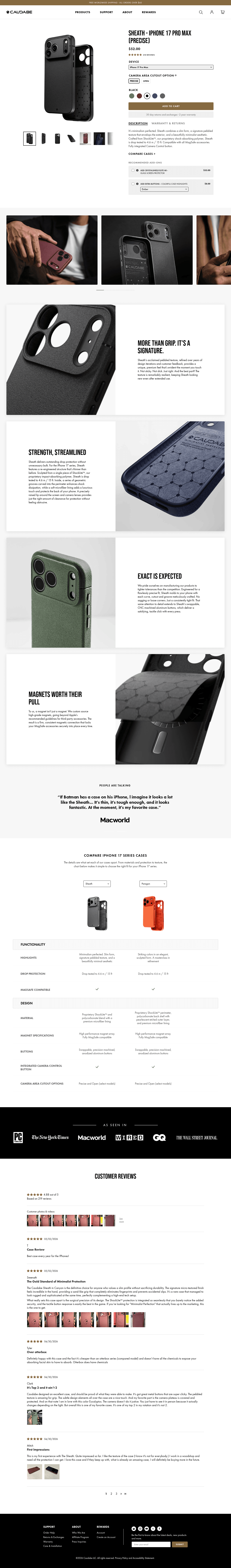 Caudabe landing page