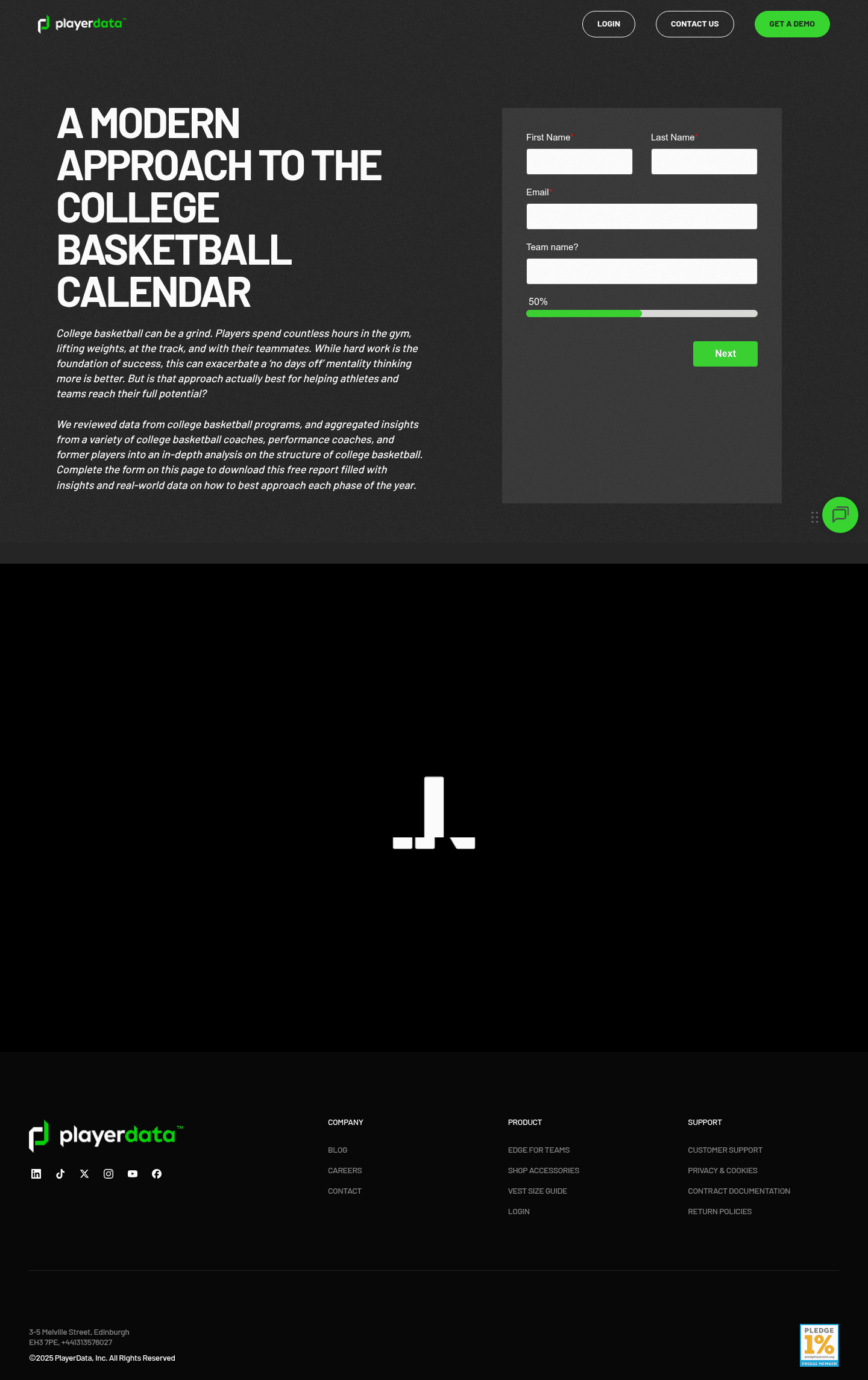 PlayerData landing page