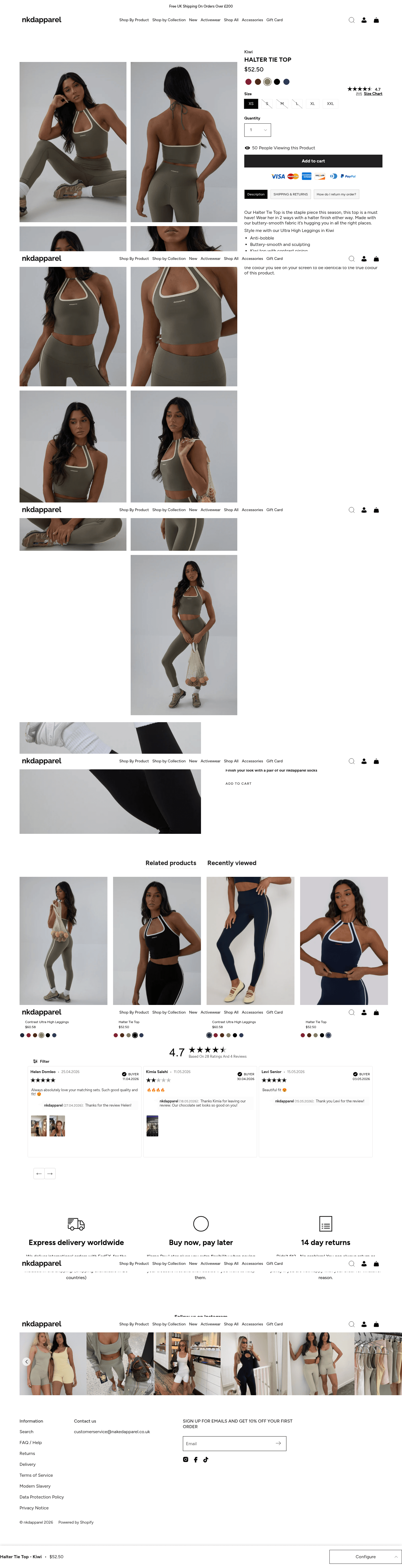nkdapparel landing page