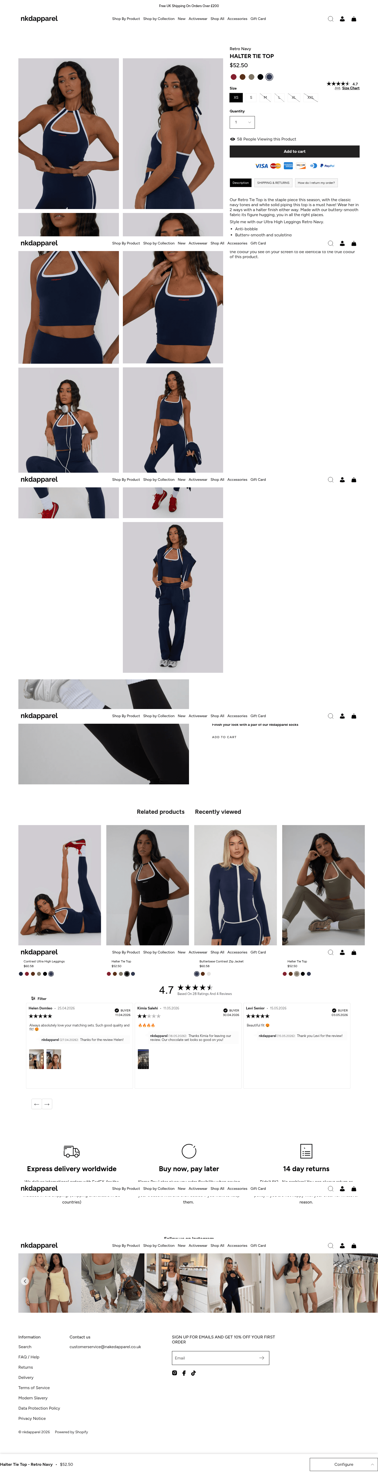 nkdapparel landing page