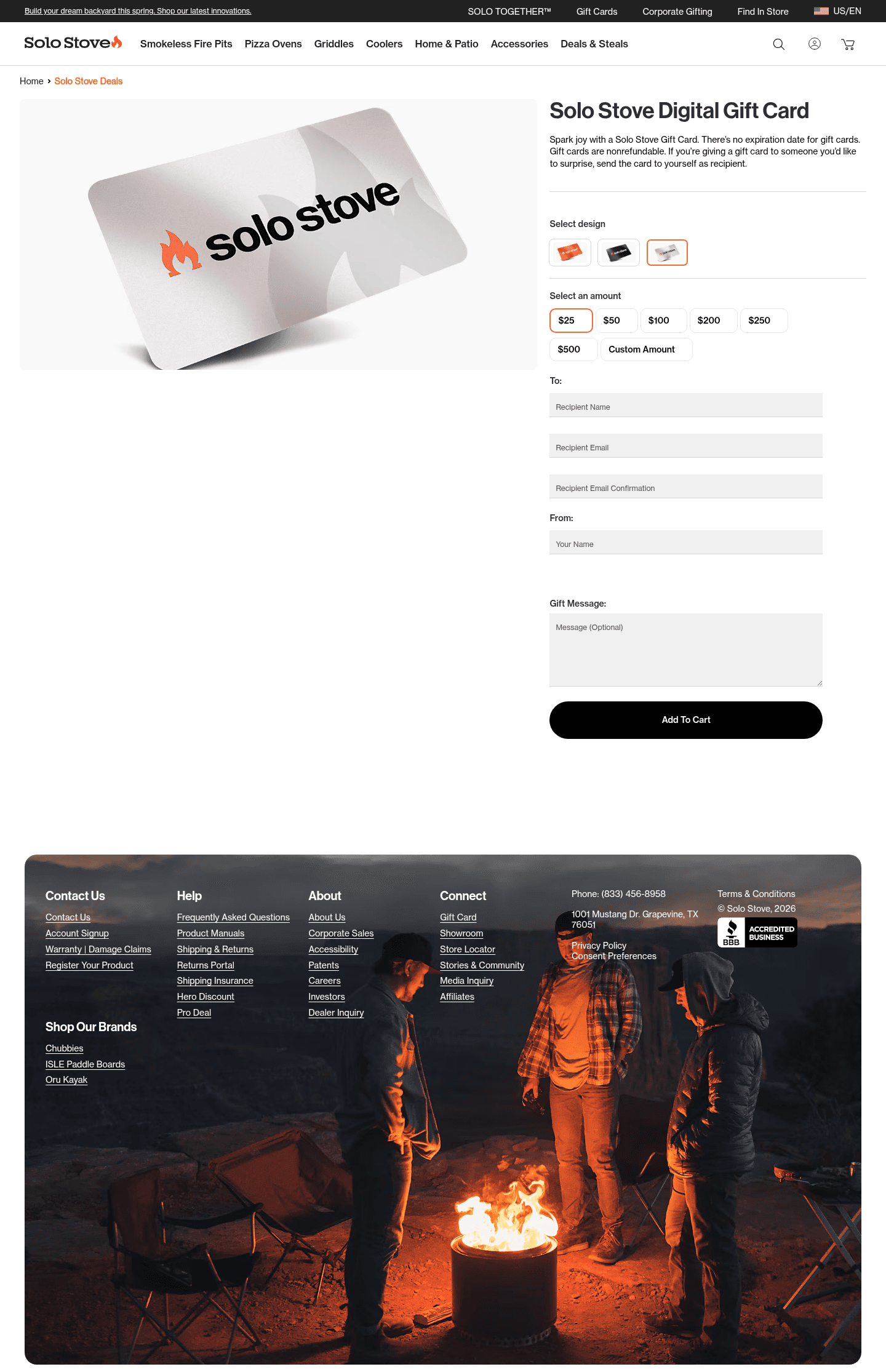 Solo Stove landing page