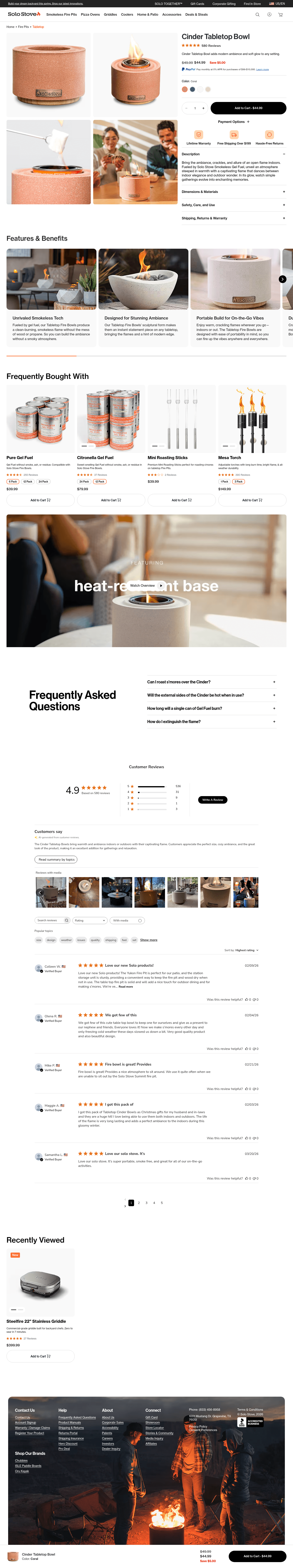Solo Stove landing page