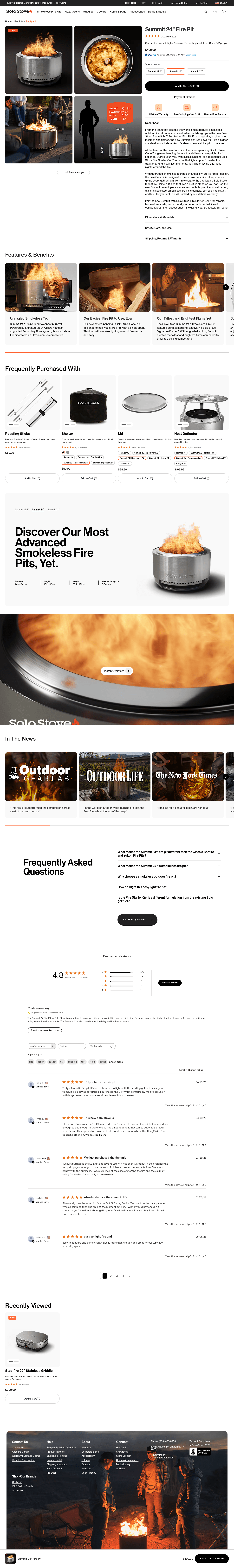 Solo Stove landing page